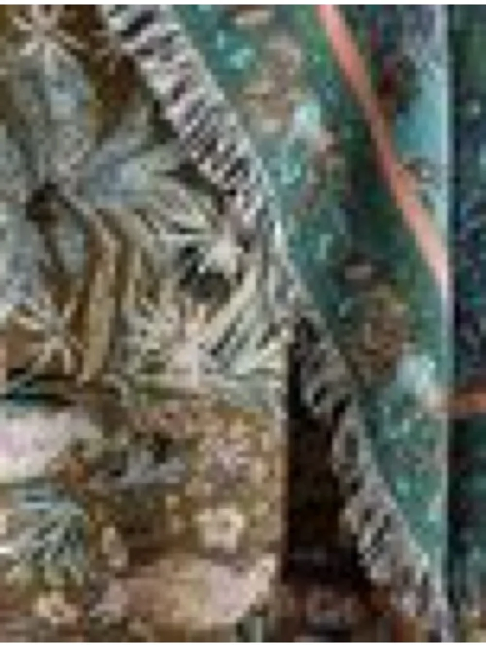 Anthropologie Estella Olive Multi Botanical Fringe Throw Blanket